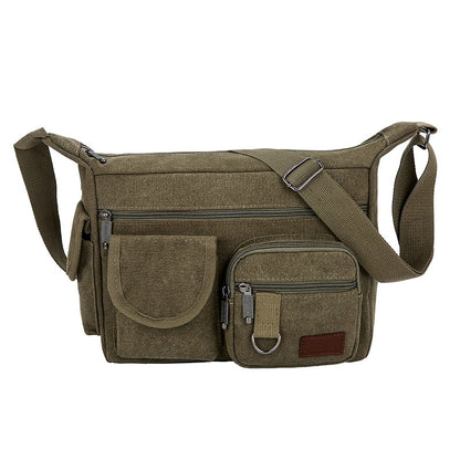 Cyflymder New Fashion  Canvas Men Shoulder bag Messenger bag Men Crossbody Bag Vintage male Leisure Sling bag Casual Boy