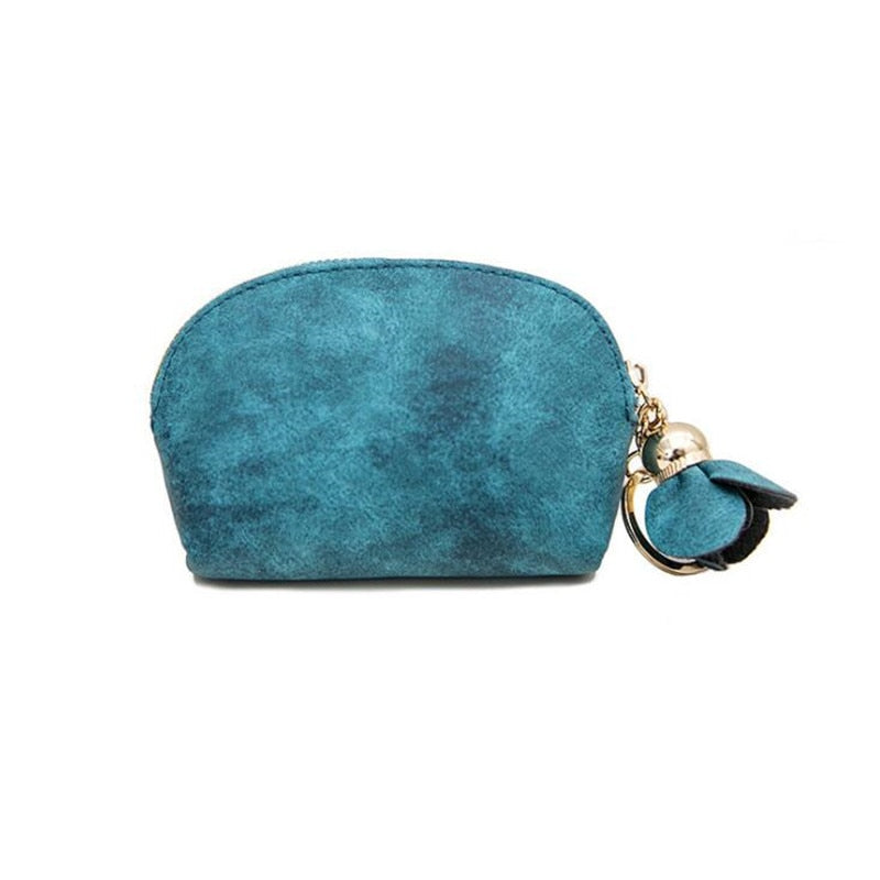 Realaiot Hot Sale Fashion Ladies PU Leather Mini Wallet Card Key Holder Zip Coin Purse Clutch Bag Coin Purses