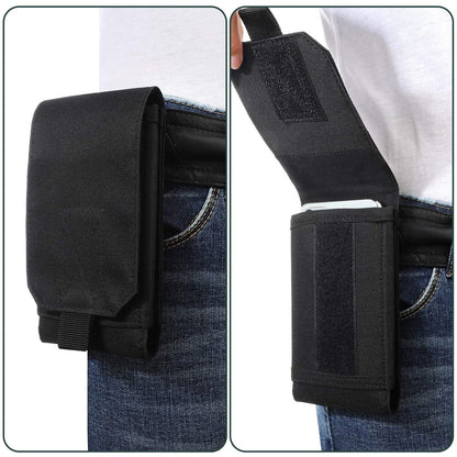 Realaiot Tactical Molle Phone Holster Pouch Universal Belt Waist Bag 5.5& Military Mobile Phone Pouch Hunting EDC Accessory Bag Nylon