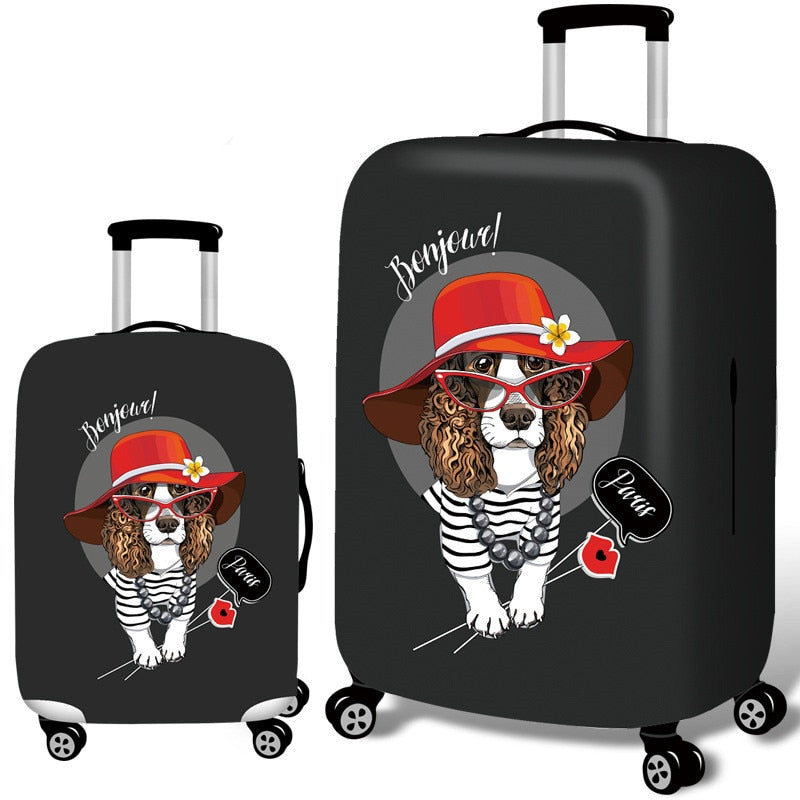 Realaiot Animal Pattern  Travel luggage Suitcase Protective Cover Trolley luggage Bag Cover Men Women Thick Elastic Case For Suitcase