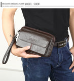 Cyflymder Men's Clutch Bags for men Genuine Leather Handbag Male Long Money Wallets Mobile Phone Pouch man Party Clutch Coin Purse