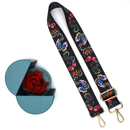 Cyflymder Nylon/Cotton Bag Strap Woman Colored Straps for Crossbody Messenger Shoulder Bag Accessories Adjustable Embroidered Belts Straps