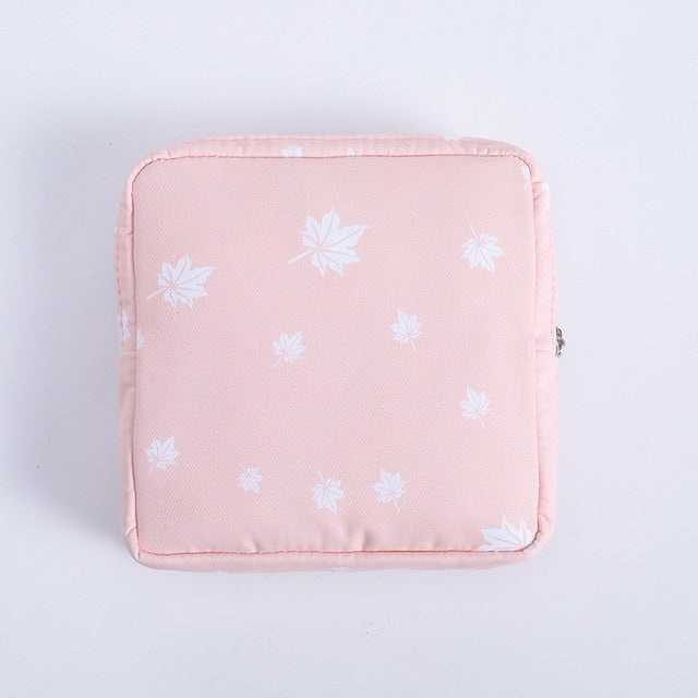 Cyflymder New Sanitary Pad Pouch Mini Folding Women Cute Bag For Gaskets Napkin Towel Storage Bags Pouch Case Sanitary Pad Organizer