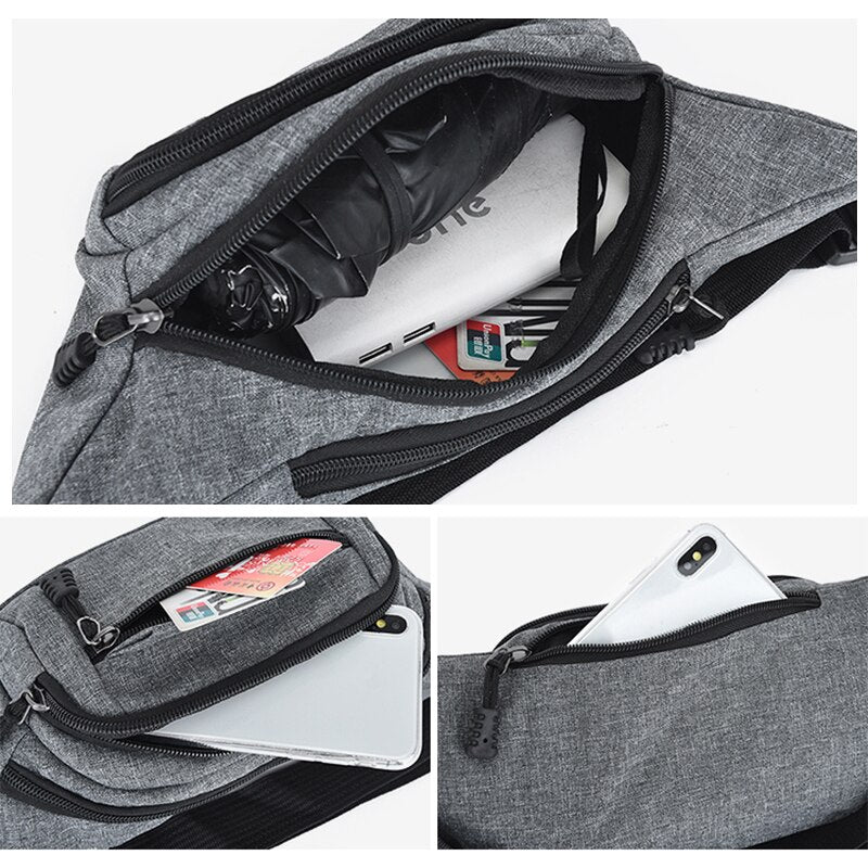 Cyflymder Men Women Waist Bag pack Purse Casual Large Phone Belt Bag Pouch Canvas Travel Phone Bag Fanny Banana Hip Bags