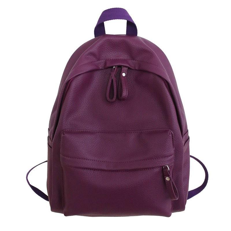 Cyflymder New Fashion Backpack Laptop Shoulder Bag PU Leather Travel Women Backpacks College Student Book School Bags For Teenage Girls