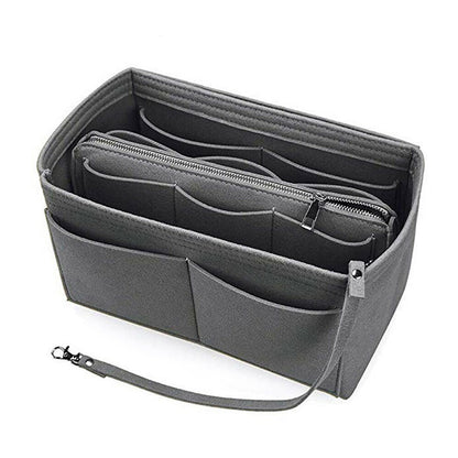 Realaiot Brand Make up Organizer Felt Insert Bag For Handbag Travel Inner Purse Portable Cosmetic Bag Fit Various Storage functional Bags