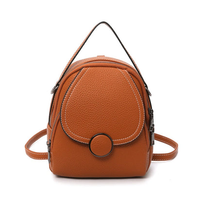 Realaiot Backpack Women New Designer Fashion Leather Backpack Mini Soft Touch Multi-Function Small Backpack Female Ladies Shoulder Bag Girl Purse