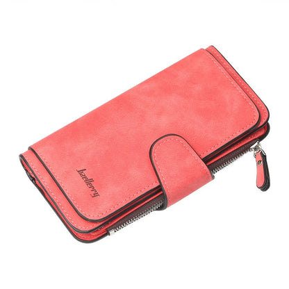 Cyflymder New Zipper Buckle Women Wallets Three Fold Multi-card Wallet Frosted Two-color Fabric Card Bag Coin Purse