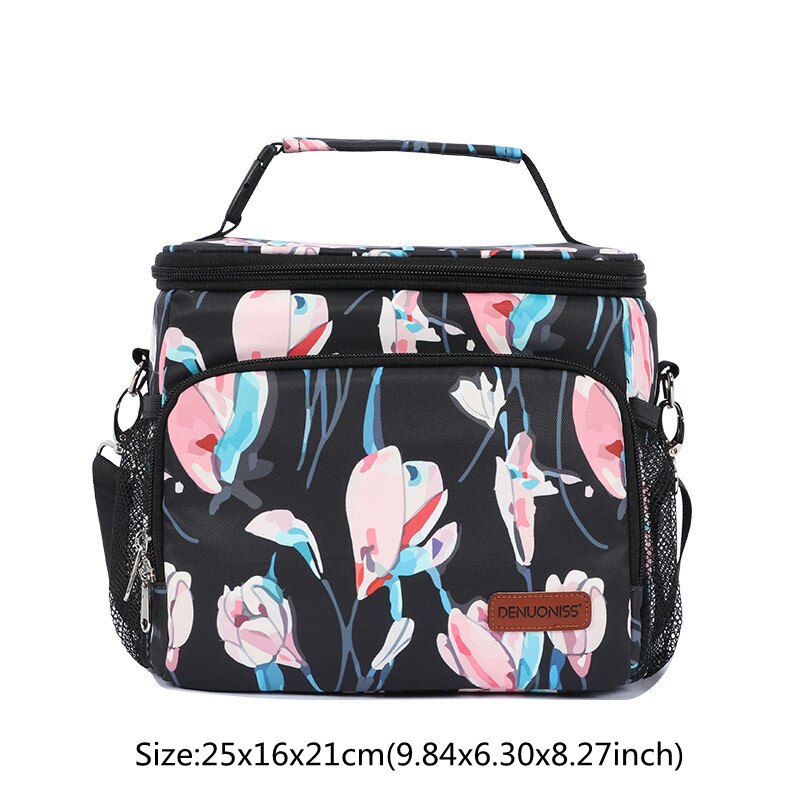 Realaiot Thermal Insulated Cooler Bags Large Women Men Picnic Lunch Bento Box Trips BBQ Meal Ice Zip Pack Accessories Supplies Products