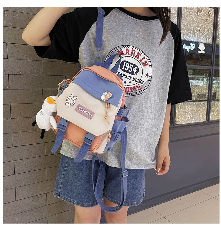 Realaiot Small women's backpack girls school bag waterproof nylon fashion Japanese casual young girl's bag Female mini