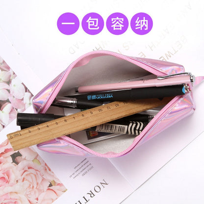 Realaiot 1 Pcs Kawaii Pencil Case Laser girl's heart is simple School Pencil Box Pencilcase Pencil Bag School Supplies Stationery