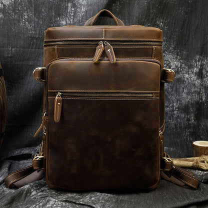 Cyflymder Leather Backpack Men Luxury Designer Laptop Bagpack for Man Backpack for School Bag Travel Backpack Bag Men's Daypack