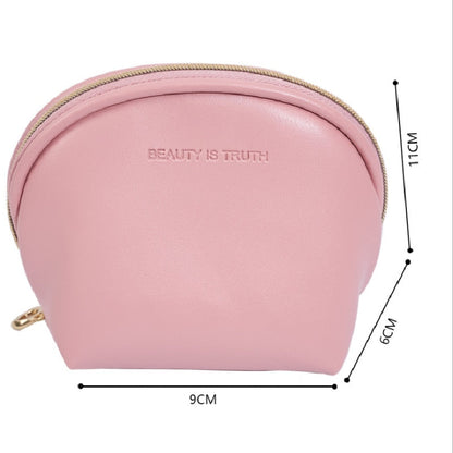 Realaiot Women's Cosmetic Bags Pu Cosmetic Bag Multifunctional Mini Coin Purse Pu Leather Solid Zipper Lipstick Makeup Bags 苤�邾郕訄 �迮郇�郕訄�