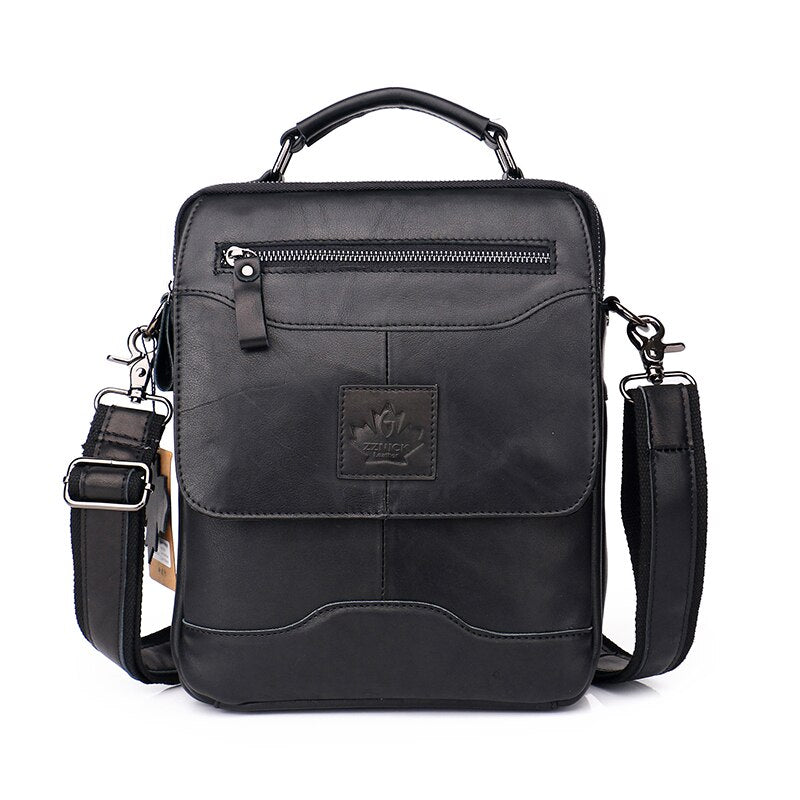 Realaiot Genuine Leather Business Briefcase Men Travel Shoulder Messenger Bags Male Document Handbags Laptop Computer Bag Casual Tote Gifts for Men