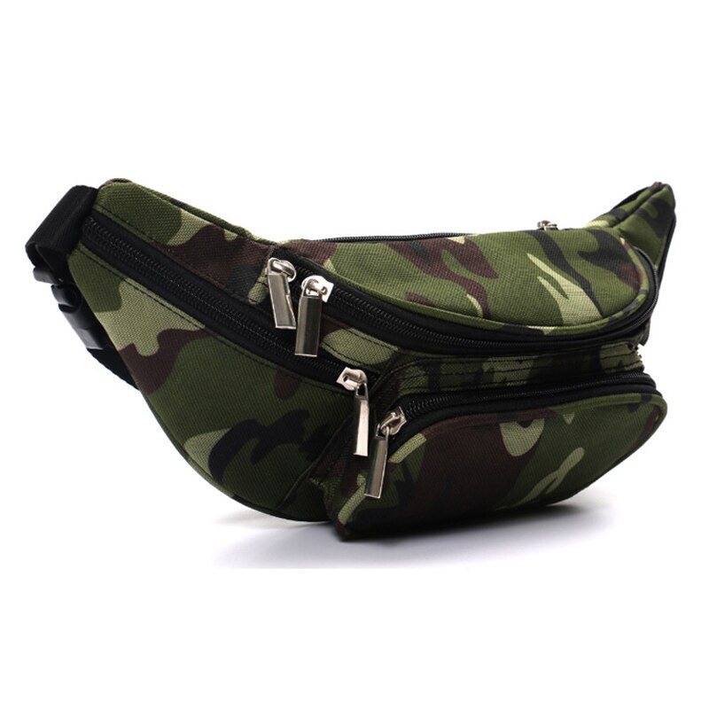 Realaiot  Waterproof Camouflage Fanny Pack For Men Travel Ride Nylon Phone Walking Hip Bum Bag Belt Women Waist Bags