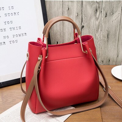 Realaiot Female Stylish Bucket bag High capacity pu leather women handbag Shoulder Bags Crossbody Bags women's messenger bag big totes Gifts for Women