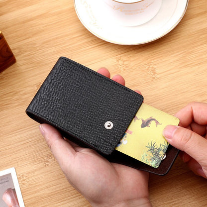 Cyflymder New Arrivals Unisex Leather Business ID Credit Card Wallet Holder Name Cards Case Pocket Organizer Money Phone Coin Bag