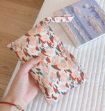 Realaiot Small Floral Women's Cosmetic Bag  Mini Cotton Fabric Make Up Organizer Bag Pencil Cases Coin Purse Sanitary Towel Storage Pouch