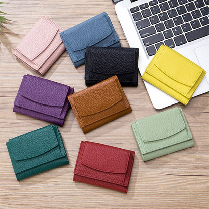 Cyflymder New Women Genuine Leather Purses Female Cowhide Wallets Lady Small Coin Pocket Rfid Card Holder Mini Money Bag Portable Clutch