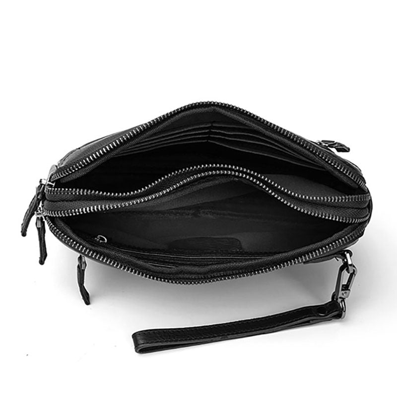 Realaiot Hand bag, male leather handbag, wristband hand-grasp bag, trend casual men's bag