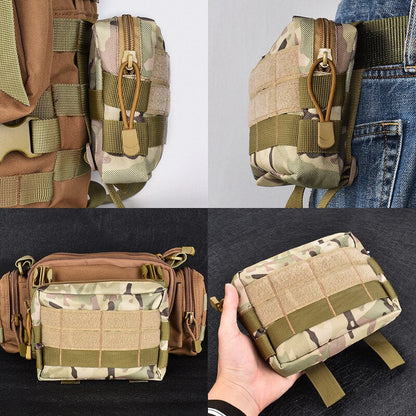 Cyflymder Military Molle Pouch Tactical Belt Waist Bag Outdoor Sport Waterproof Phone Bag Men Casual EDC Tool Pocket Hunting Fanny Pack