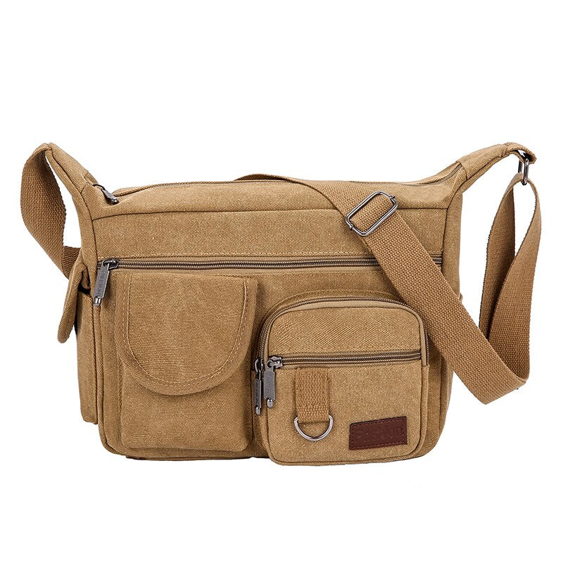 Cyflymder New Fashion  Canvas Men Shoulder bag Messenger bag Men Crossbody Bag Vintage male Leisure Sling bag Casual Boy