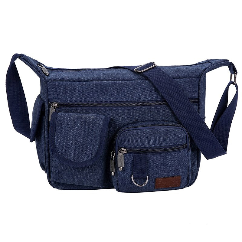 Cyflymder New Fashion  Canvas Men Shoulder bag Messenger bag Men Crossbody Bag Vintage male Leisure Sling bag Casual Boy