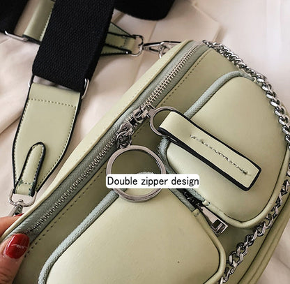 Cyflymder Luxury Women's Waist Bag Fanny Pack Fashion PU Leather Crossbody Bags High Quality Brand Shoulder Bag New Female Chest Pack