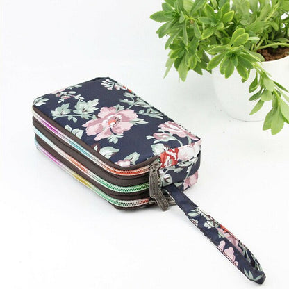 Cyflymder New Fashion Women Wallet Bag Purse Triple Zipper Clutch Bag Ladies Card Money Phone Case Organizer Pouch Colorful Unique Purse