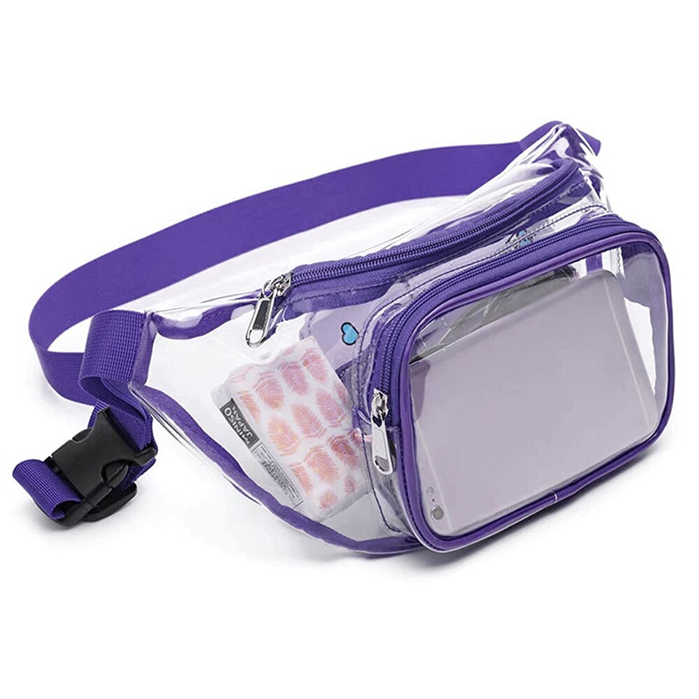 Realaiot Clear Fanny Pack Waterproof Waist Bag Tote Bag Stadium Approved Clear Purse Transparent Adjustable Belt Bag