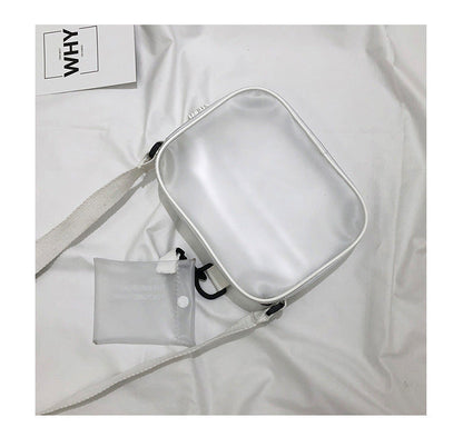 Realaiot Summer Mini Crossbody Bags Transparent bag PVC Jelly Bag Korean fashion Shoulder Female Bag purses sac clear bags for women