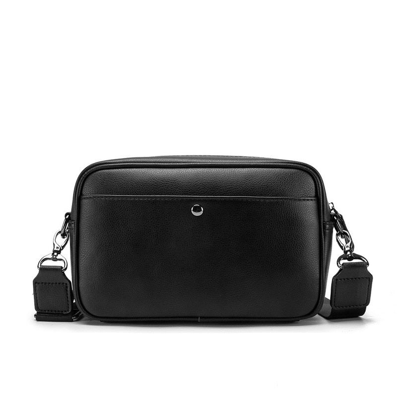 Realaiot Fashion Luxury Men's Crossbody Bag Business PU Leather Shoulder Bags Men Solid Flap Messenger Bag Men Zipper Ipad Bag New