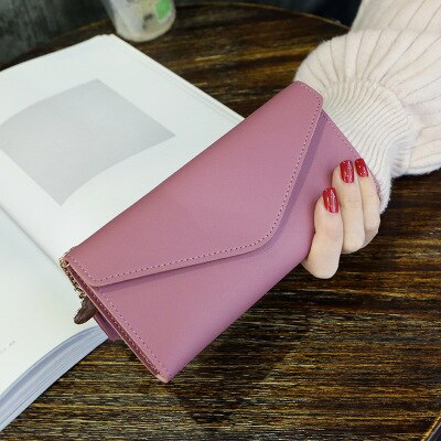 Realaiot Fashion Long Women Wallets High Quality PU Leather Women's Purse and Wallet Design Lady Party Clutch Female Card Holder