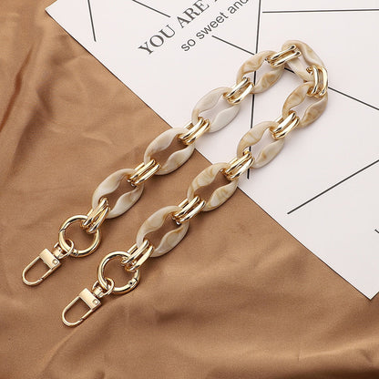 Cyflymder New Acrylic Bag Chain Bag Strap Removable Bag Accessories Colourful Women's Resin Chain chain of bags Purse Chain Fishbone chain