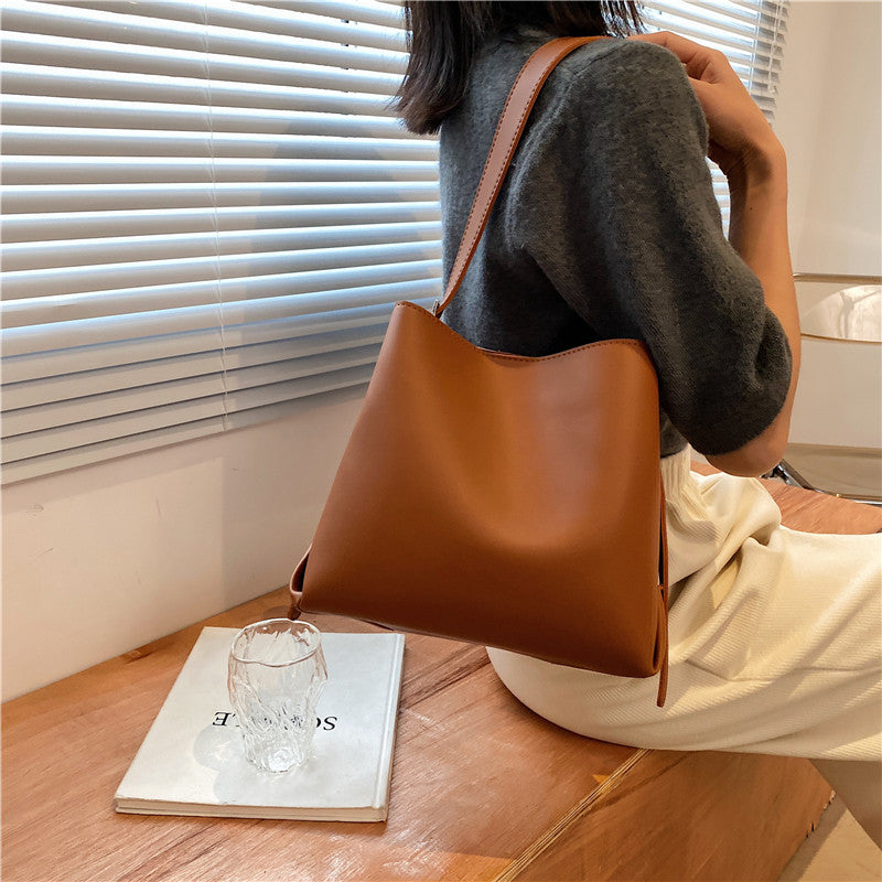 Cyflymder PU Leather Women Bucket Shoulder Bag Brand Luxury Solid Color ladies Handbags Casual Female Crossbody bags bolsas totes