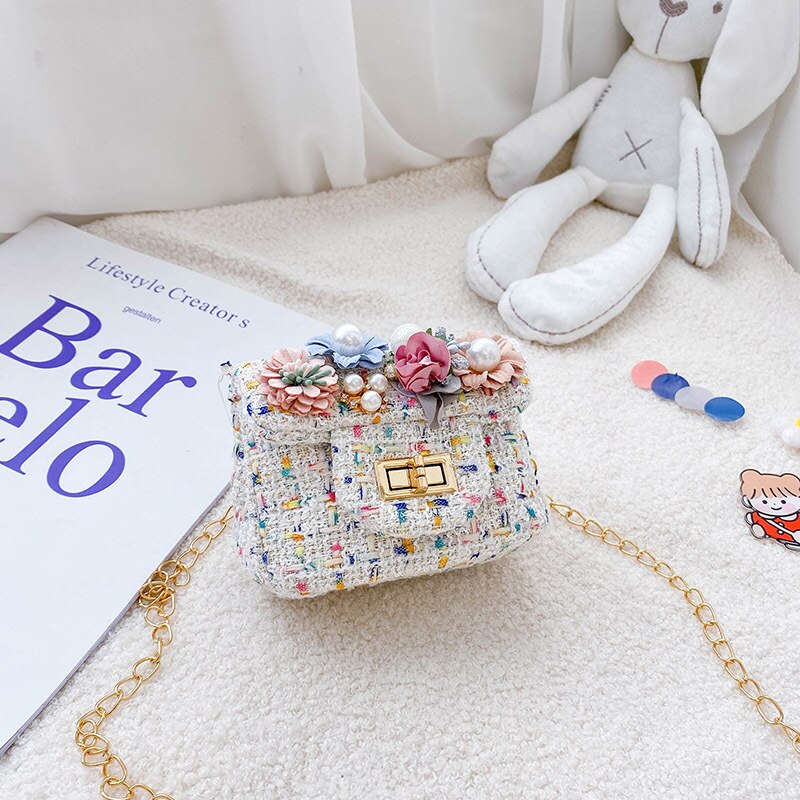 Realaiot Korean Style Kids Purses and Handbags Cute Mini Crossbody Little Girl Rabbit Messenger Bag Baby Pearl Clutch Purse Gifts for Women