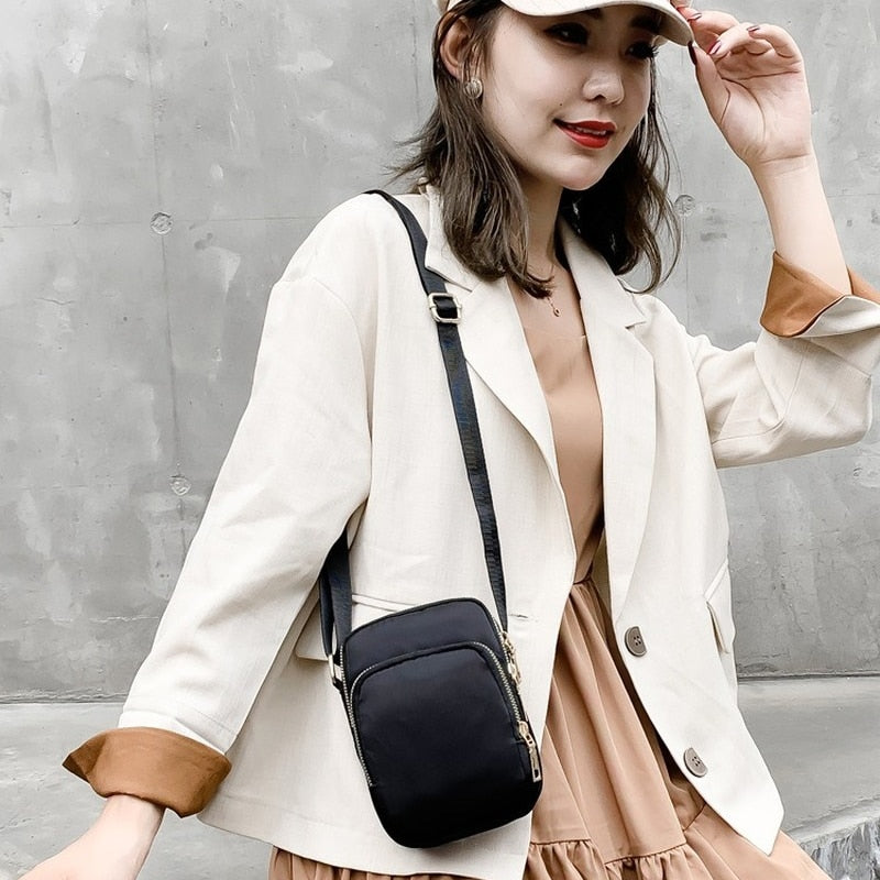 Realaiot Fashion Women Crossbody Zipper Mobile Phone Shoulder Bag Lady Female Multifunction Handbag Wrist Purse New Hot