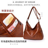 Cyflymder Luxury Pu Leather Messenger Bag Vintage Women Hand Bag Large Soft Casual Hobo Handbag Female Simple Tide Crossbody Shoulder Bags