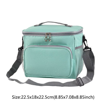 Realaiot Thermal Insulated Cooler Bags Large Women Men Picnic Lunch Bento Box Trips BBQ Meal Ice Zip Pack Accessories Supplies Products