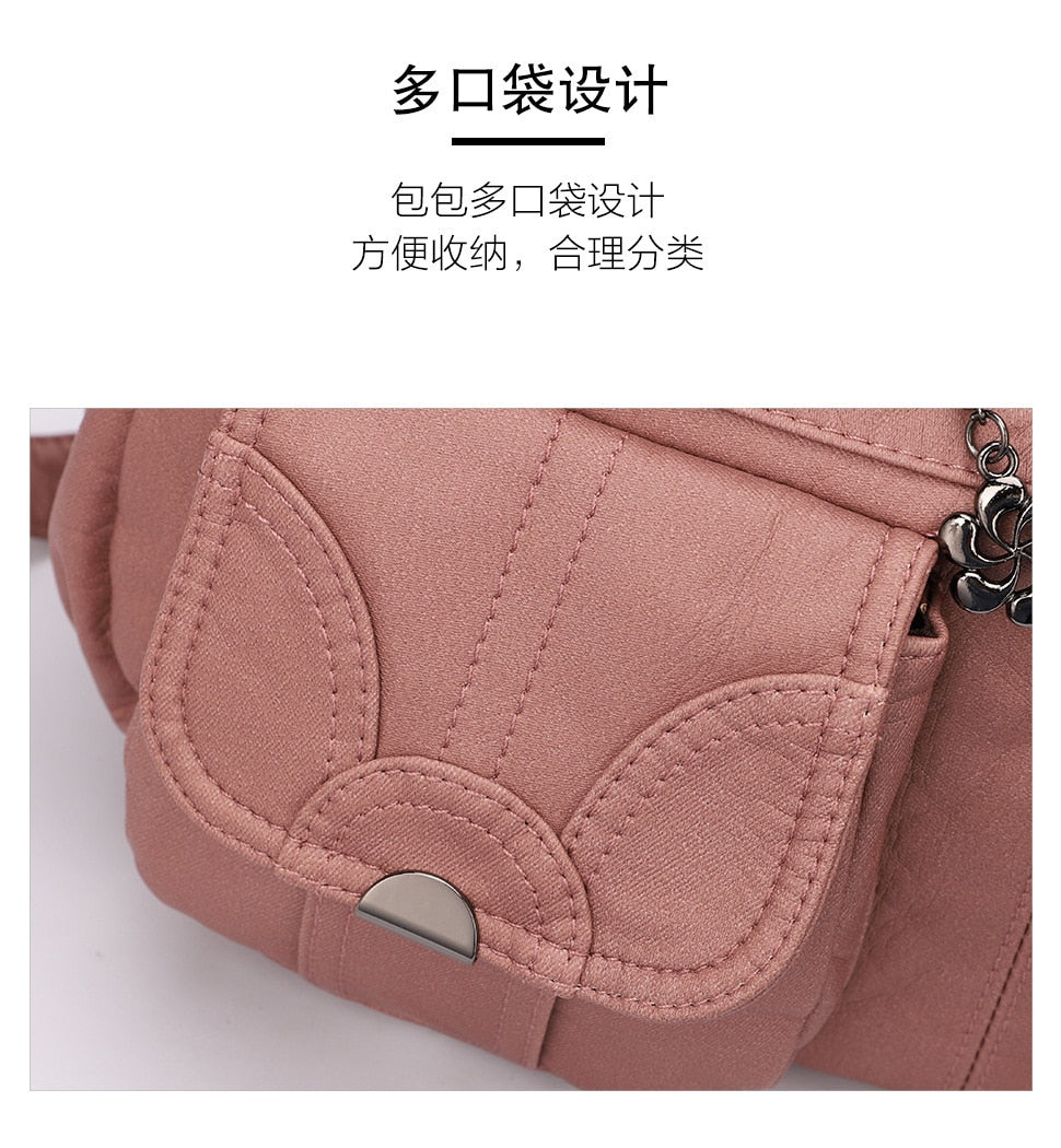 Realaiot Fashion Ladies Shoulder Bag Europe and America Large Capacity Wash Messenger Bag Female Bag New Handbag