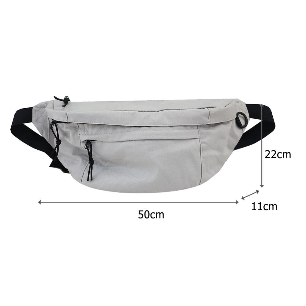 Realaiot Large Capacity Storage Waist Bag Canvas Fanny Pack For Men And Women Big Blet Bag Multi-Functional Chest Bags Banana Waist Packs