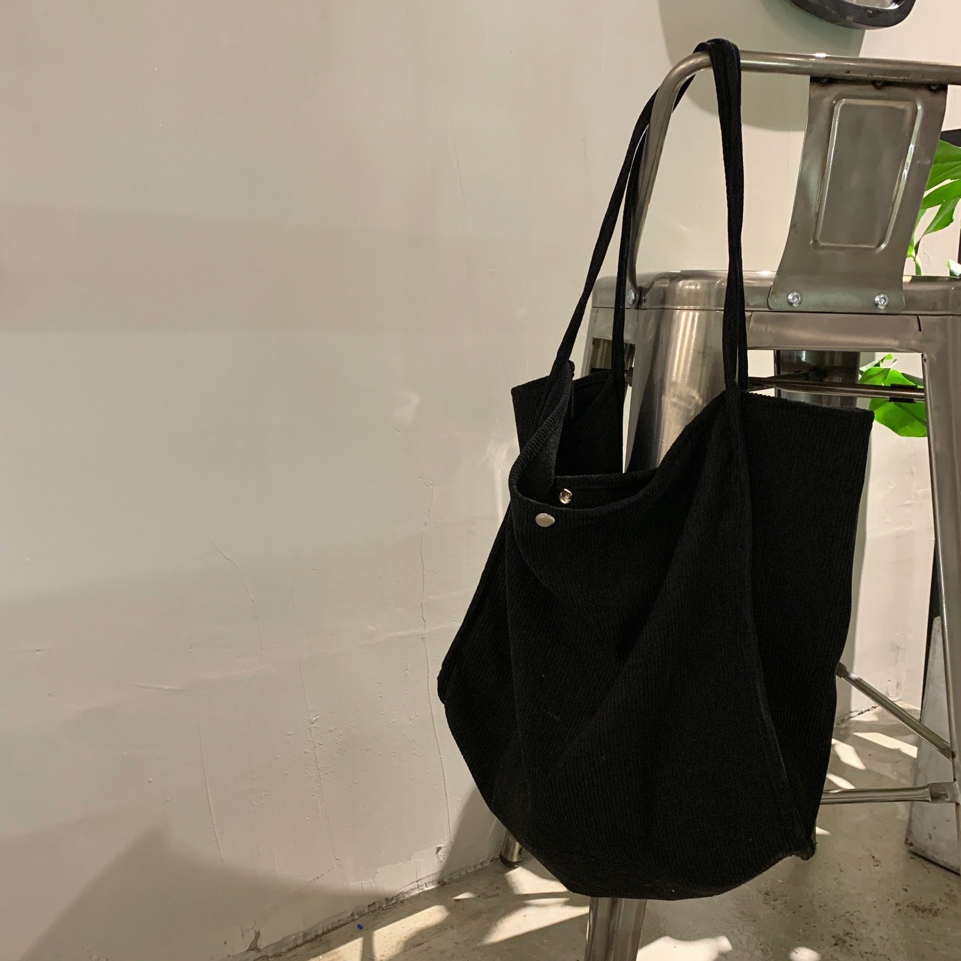 Cyflymder Large Corduroy Shoulder Shopper Bag for Women Cotton Cloth Fashion Canvas Tote Shopping Bags Woman Handbags Travel Bags
