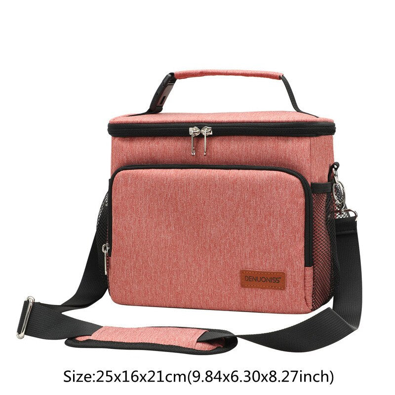 Realaiot Thermal Insulated Cooler Bags Large Women Men Picnic Lunch Bento Box Trips BBQ Meal Ice Zip Pack Accessories Supplies Products