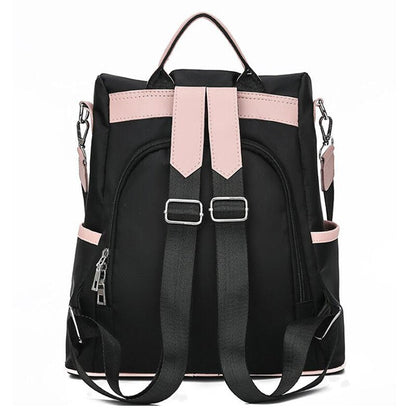 Realaiot Casual Oxford Backpack Women Black Waterproof Nylon School Bags For Teenage Girls High Quality Fashion Travel Tote Packbag