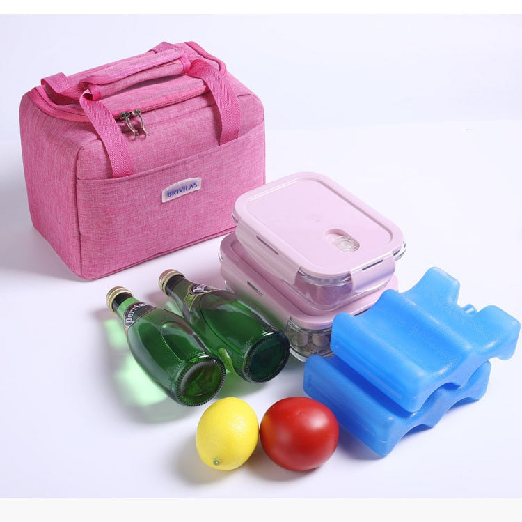 Cyflymder Lunch Box Bag Waterproof Thermal Bag Oxford Fabric Portable Thermal Insulated Cation Picnic Food Box Women Tote Storage Ice Bags