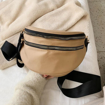 Realaiot Fashion Women Waist Bag Fanny Pack Large Capacity Crossbody Chest Bags Banana Pack PU Leather Female Waist Belt Bag Phone Pack