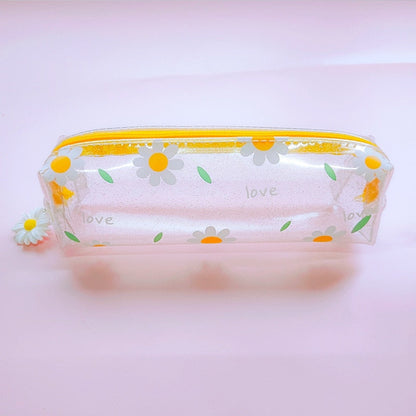 Realaiot 1 Pcs Kawaii Pencil Case Flower School Pencil Box Pencilcase Pencil Bag School Supplies Stationery