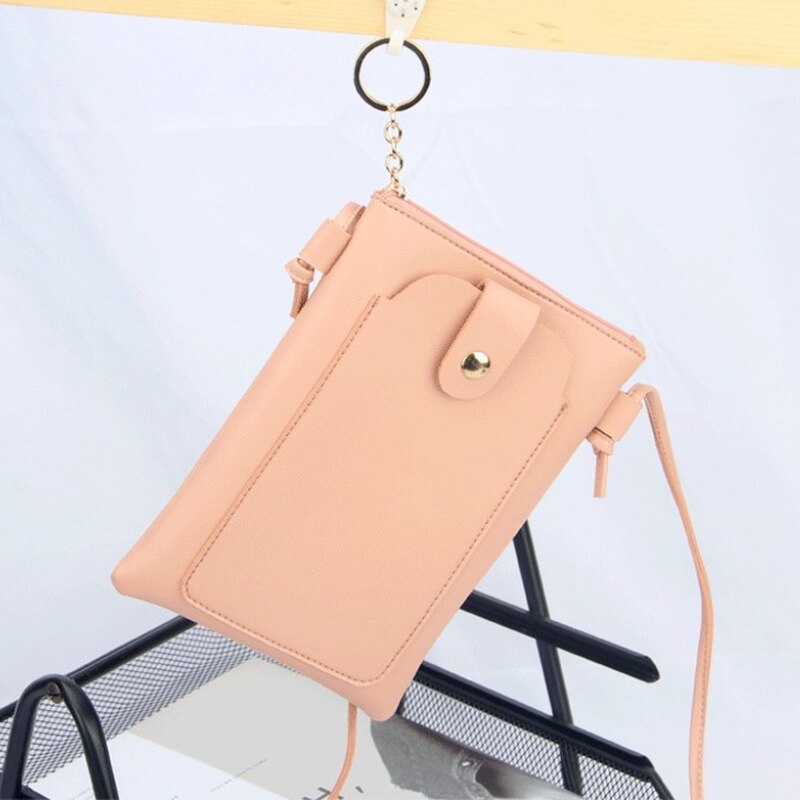 Realaiot Women Leather Messenger Bag Mini Cell Cellphone Pouch Student Crossbody Case Clutch Purse Wallet Girl Small Shoulder Bag Handbag