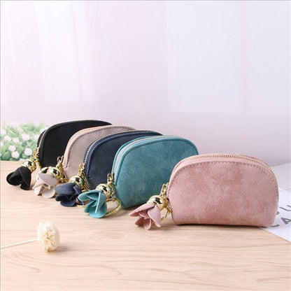 Realaiot Hot Sale Fashion Ladies PU Leather Mini Wallet Card Key Holder Zip Coin Purse Clutch Bag Coin Purses