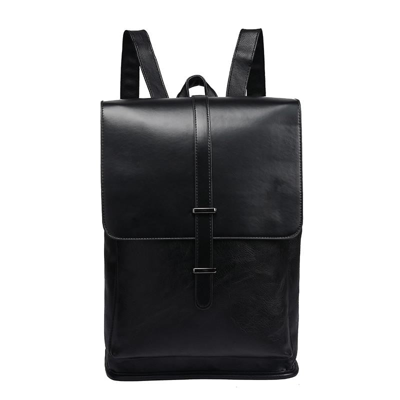 Realaiot Vintage Men Backpack Leather Travel Bagpack School Bag School Bag